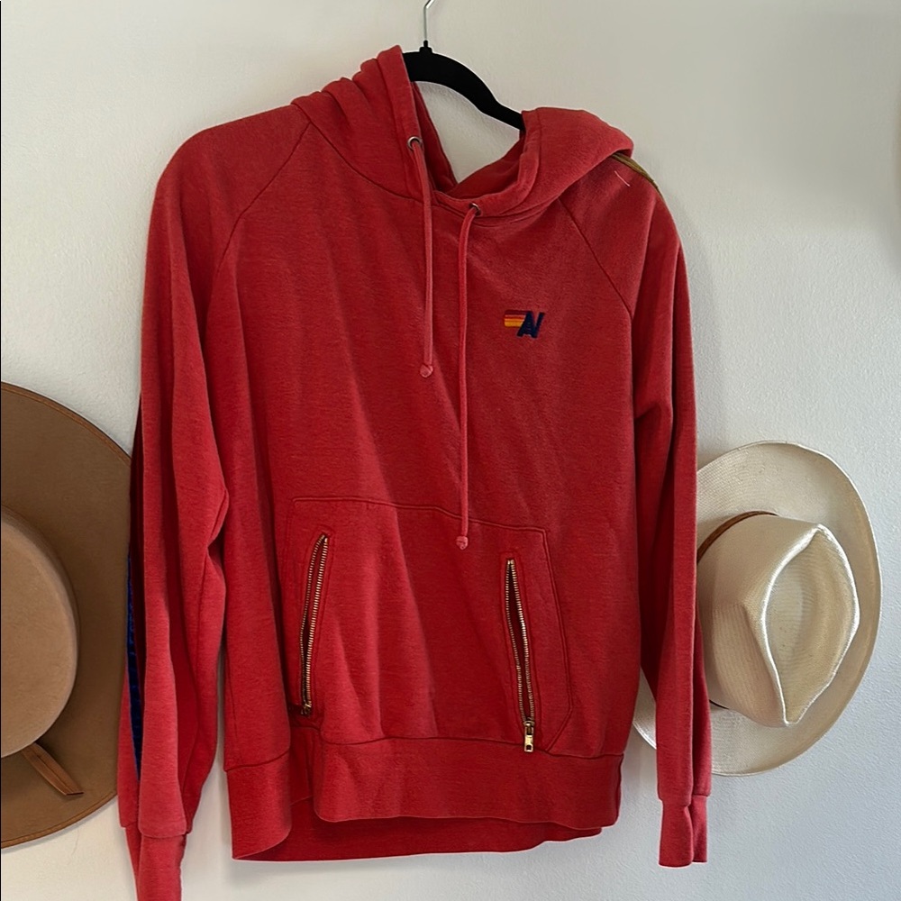 Red Hooded Sweater - image 1